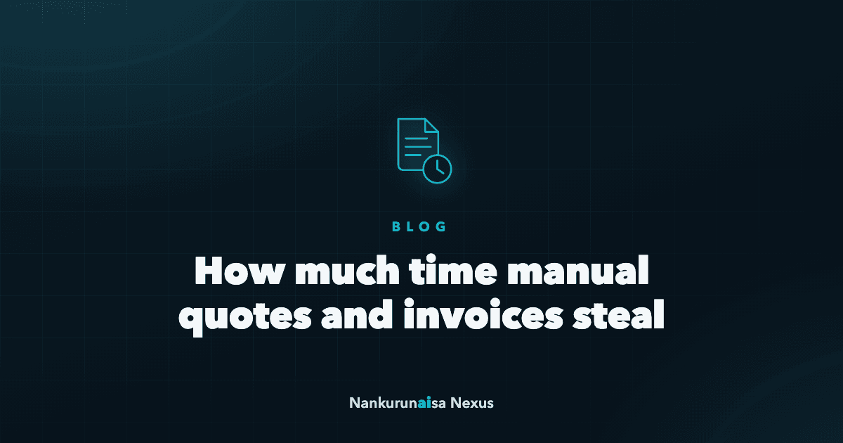 How much time manual quotes and invoices actually steal