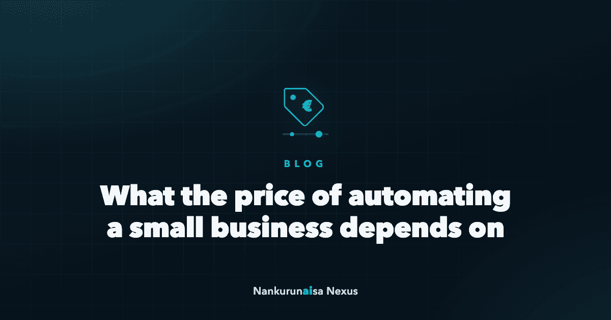 What the price of automating a small business depends on
