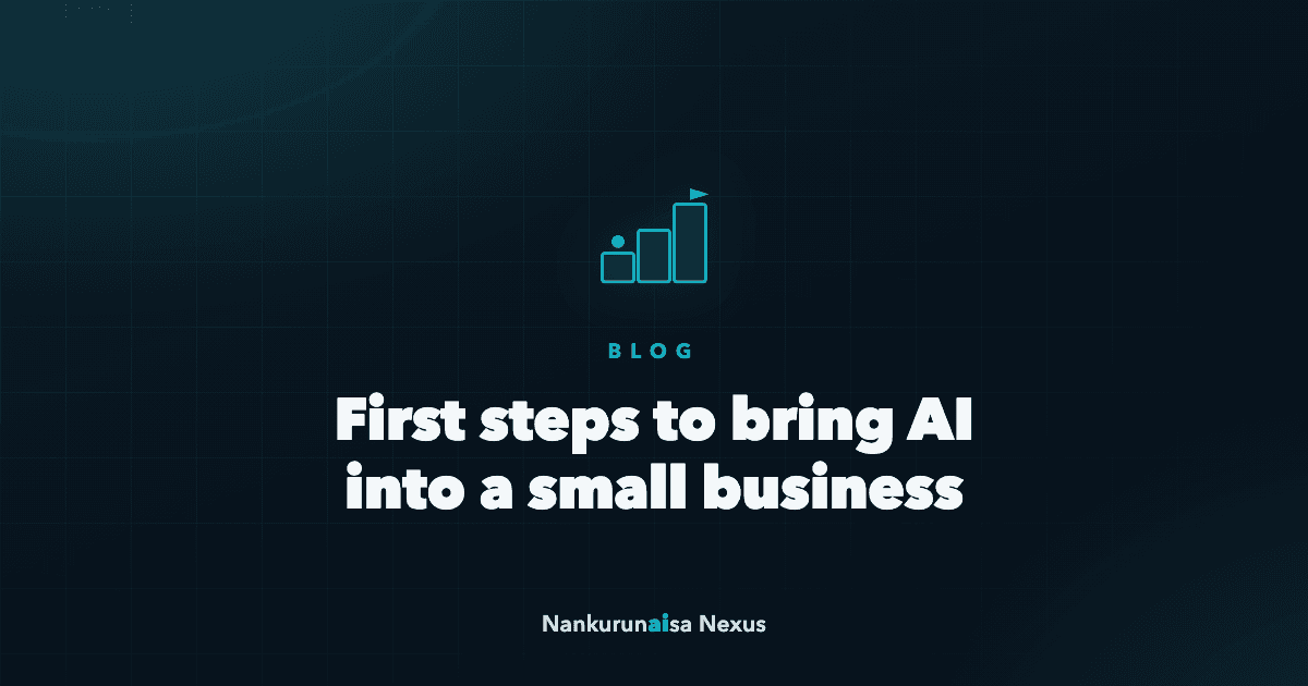 First steps to bring AI into a small business